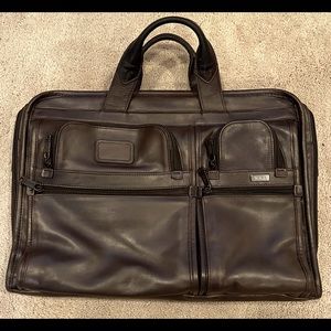 Tumi Leather Briefcase/Messenger Bag